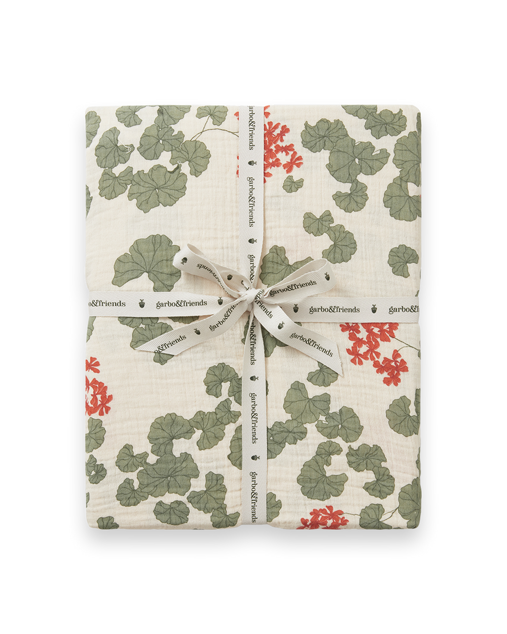 Garbo & Friends Pelargonium Muslin Cot Fitted Sheet