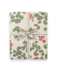 Garbo & Friends Pelargonium Muslin Cot Fitted Sheet
