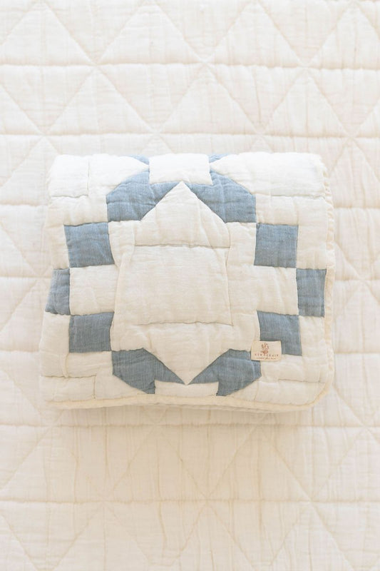 New Grain Cottage Baby Quilt - Bluebelle