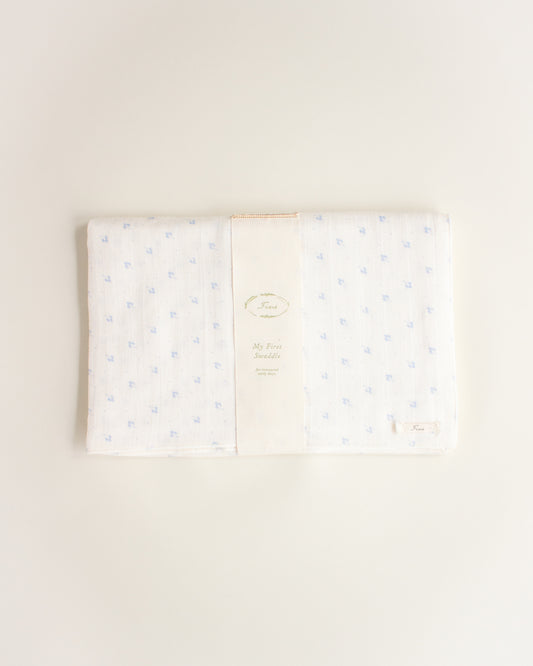 ferne baby Swaddle - Blue Calico