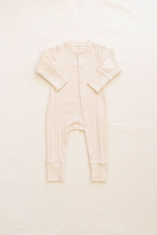 New Grain Cotton Pointelle Long John