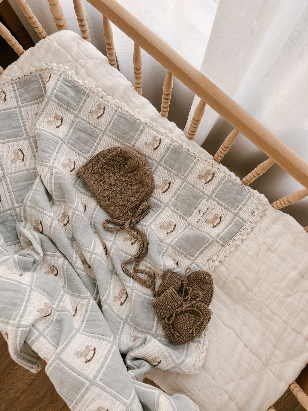 Baby Gift Hamper - Bebe Organic Blue Rocking Horse