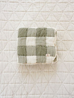 New Grain Heritage Plaid Baby Quilt - Basil