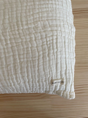Organic Cotton Gauze Pillowcase in COCONUT CREAM