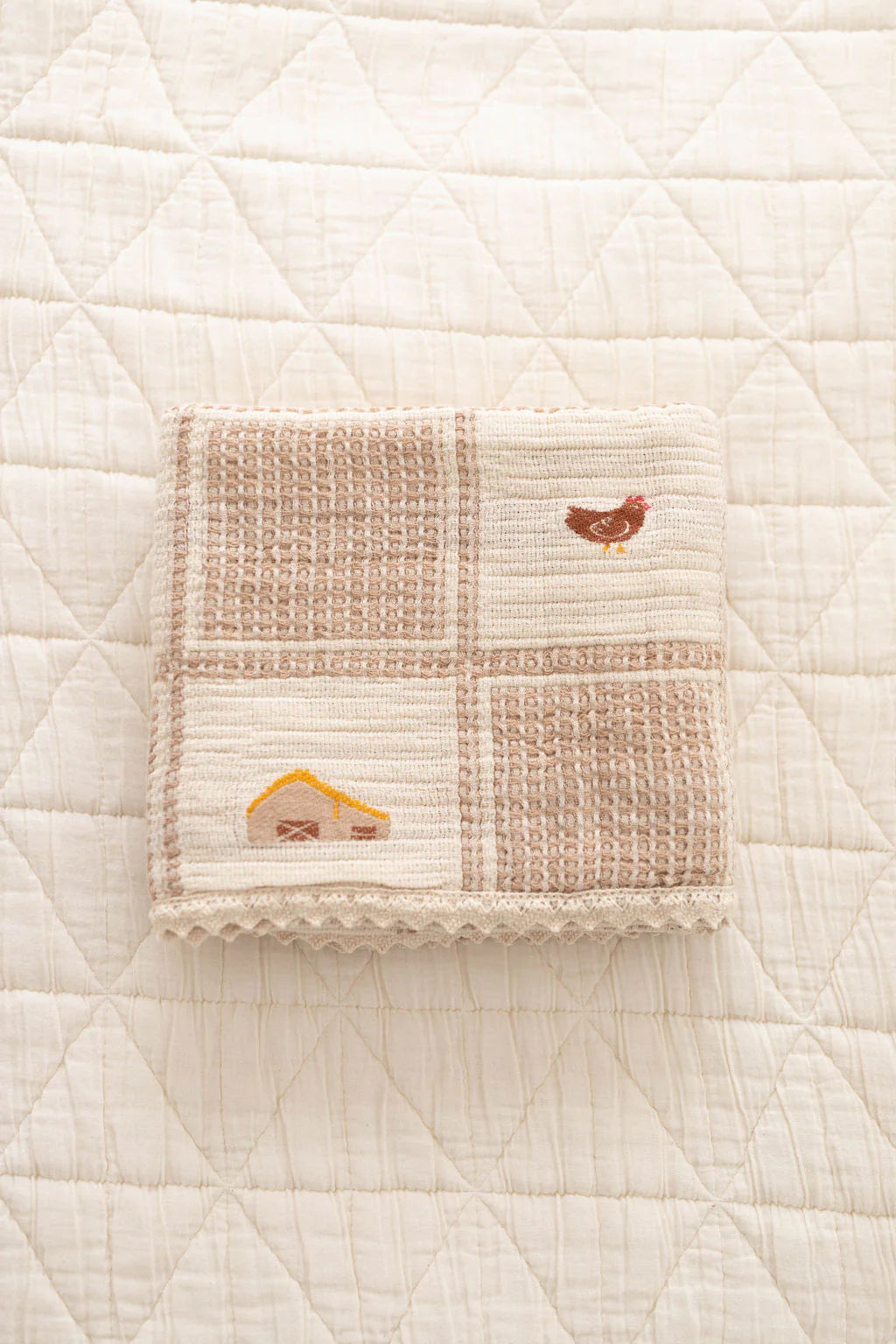 New Grain Patchwork Baby Blanket - Farm
