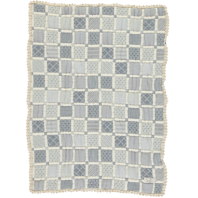 Bebe Organic Mai Blue Patchwork Baby Blanket