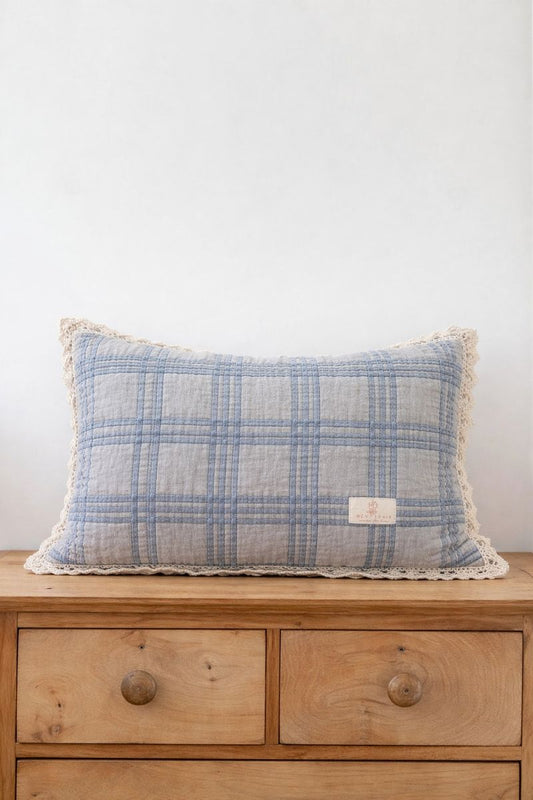 New Grain French Plaid Pillow Sham - Bluebelle