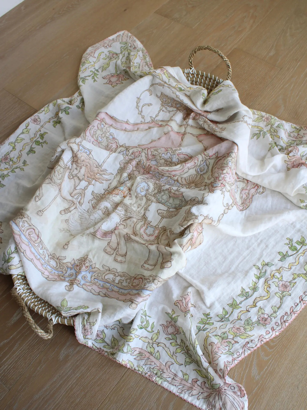 Little Threads Enchanted Carousel Muslin Blanket
