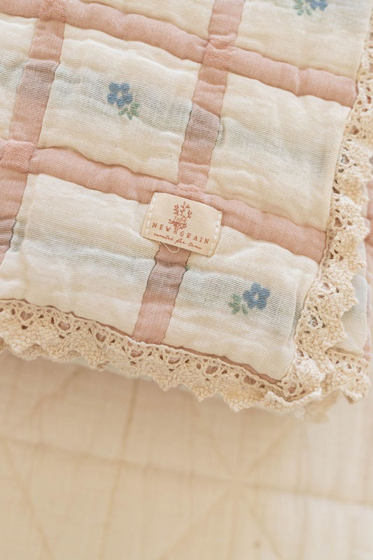 New Grain Meadow Baby Quilt - Petal