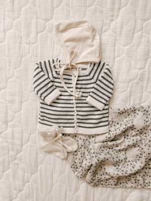 Organic Striped Cardigan