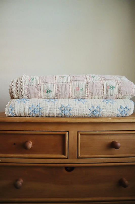 New Grain Fleur Twin Blanket