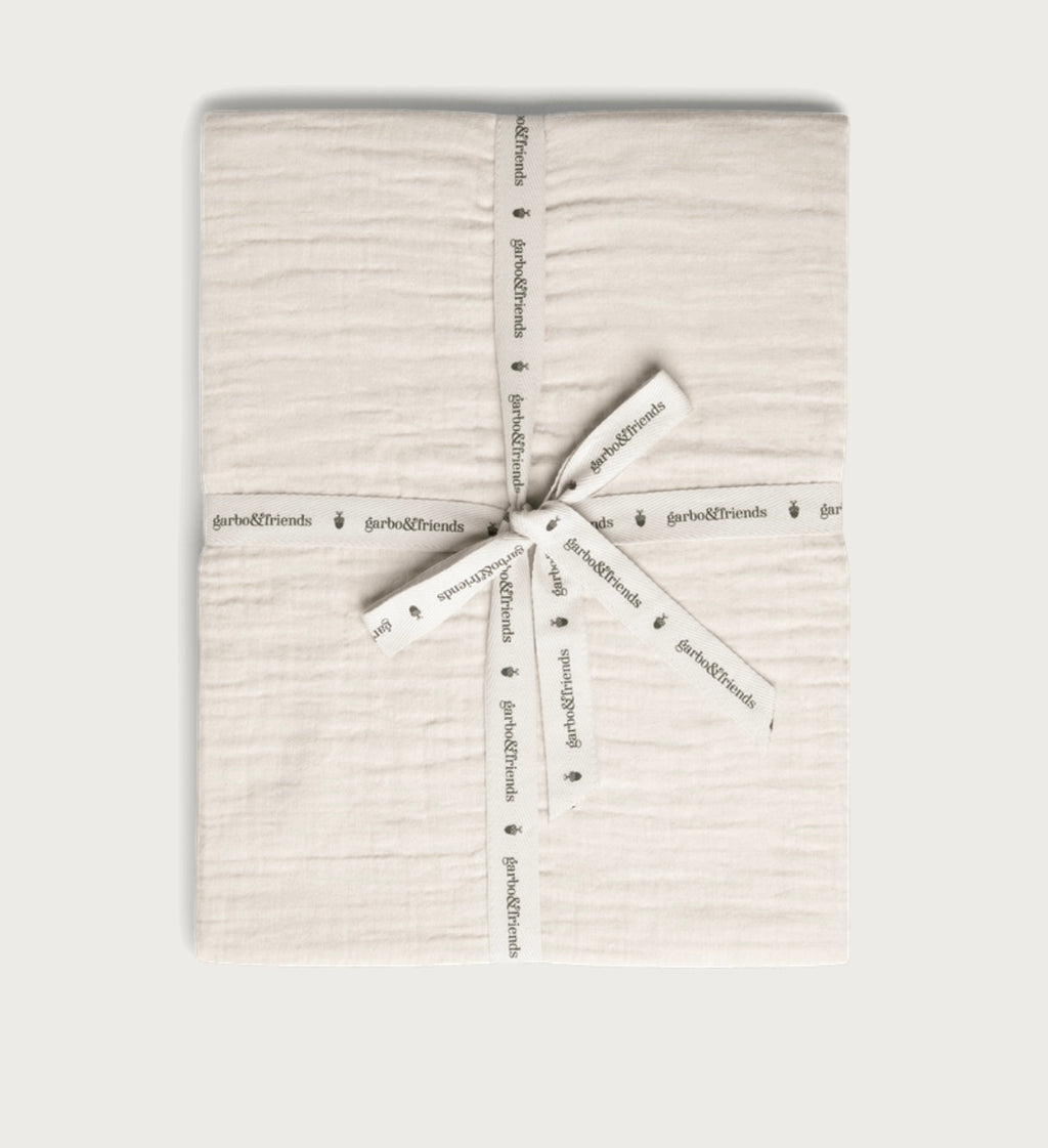 Garbo & Friends Eggshell Muslin Single Fitted Sheet