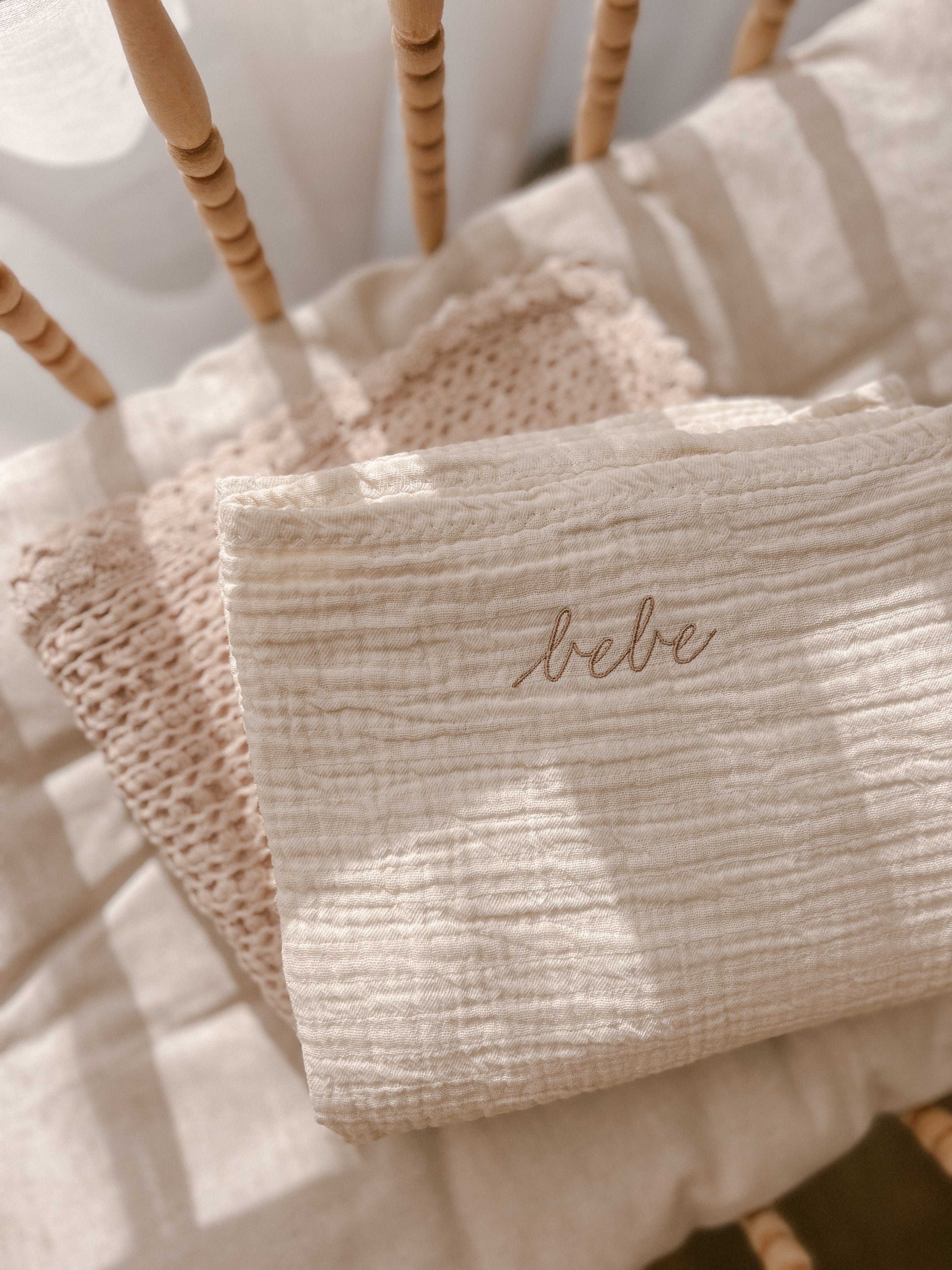 atelier an.nur Embroidered Baby Swaddle