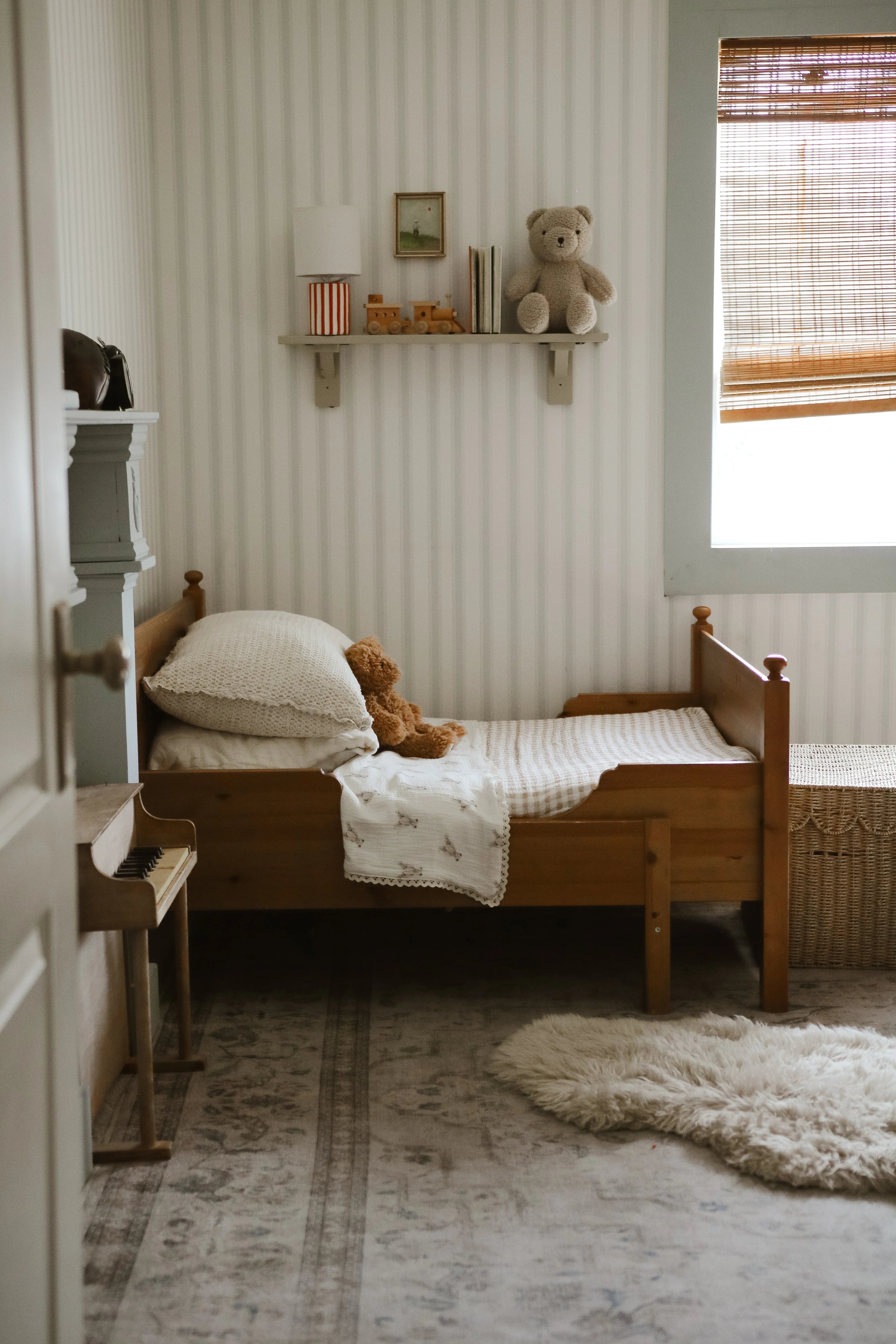 Ellie + Layne Big Kid Blanket - Teddy Bear Patch