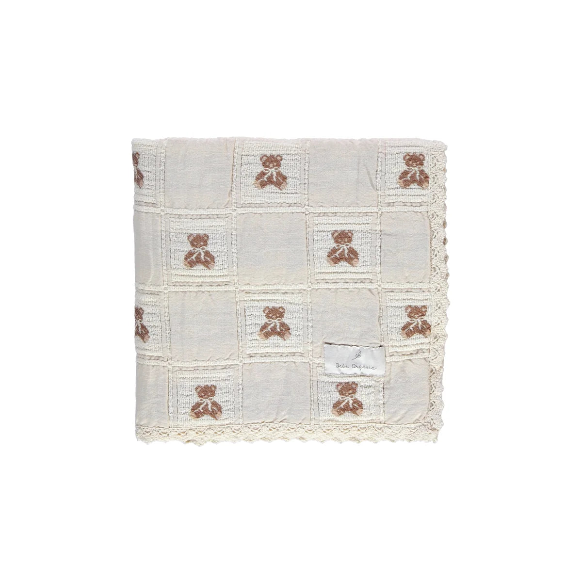 Bebe Organic Teddy Bear Sand Baby Blanket
