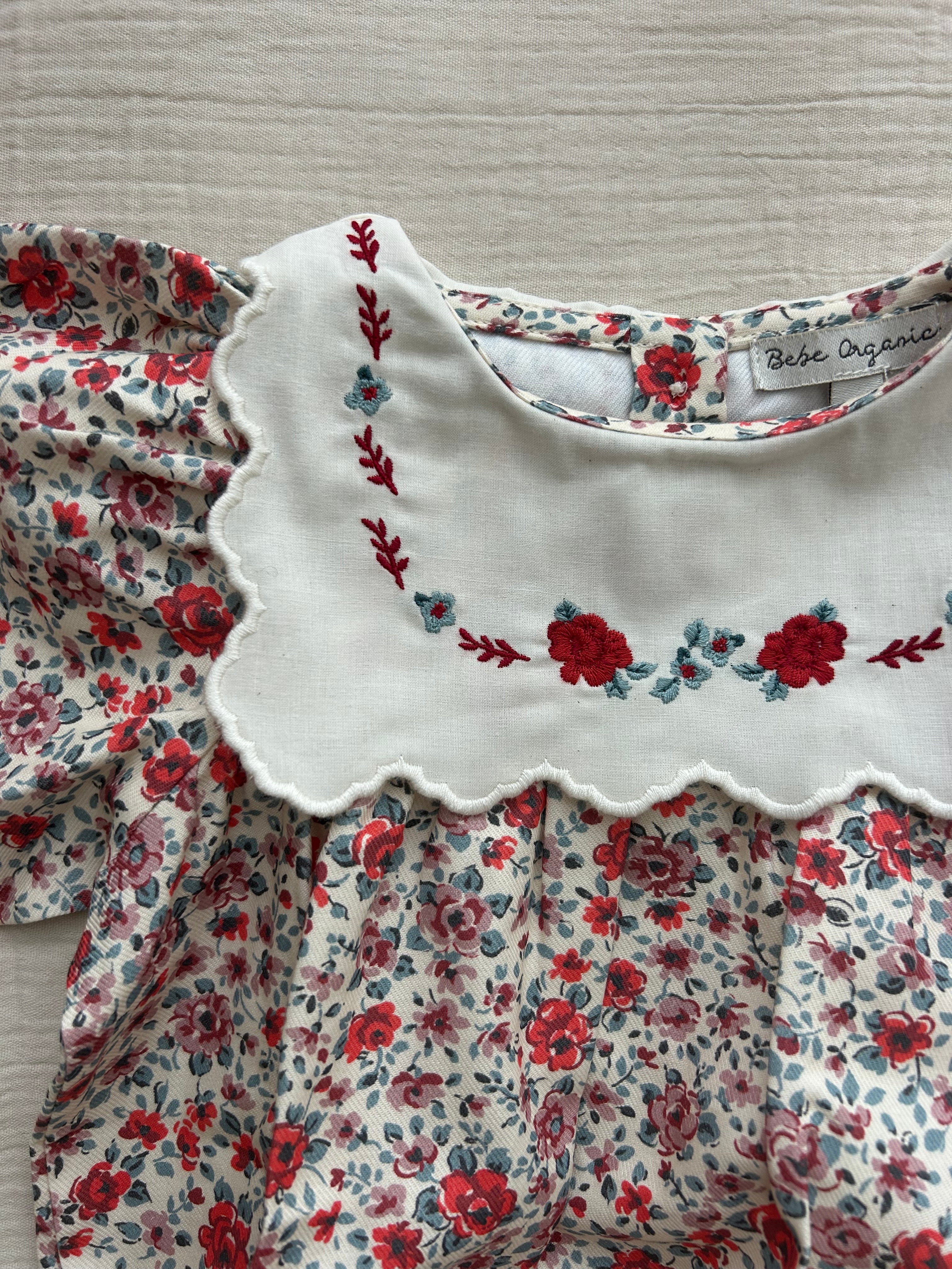 Bebe Organic Clementine Romper - Sweet Roses Floral