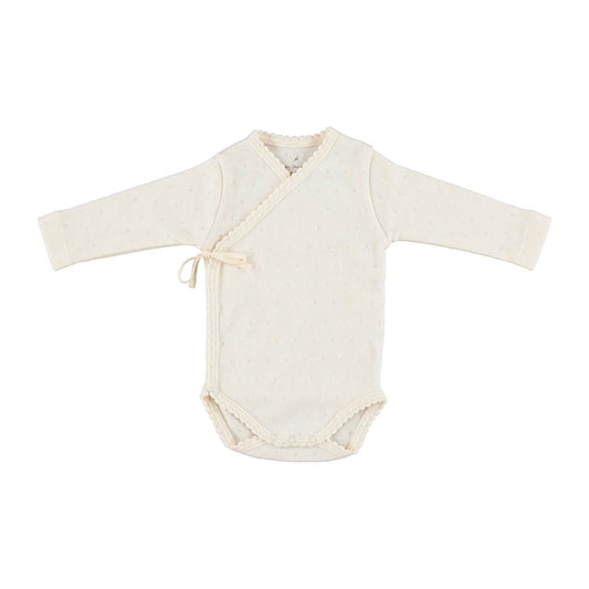 Bebe Organic Pointelle Wrap Onesie AW26
