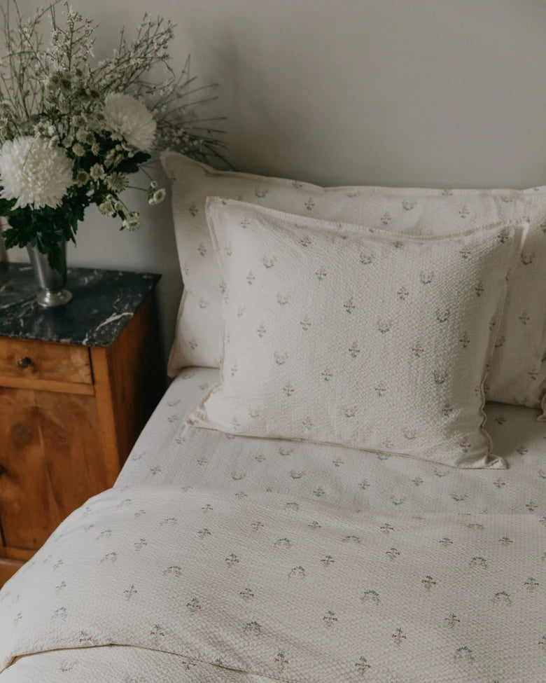 Garbo & Friends La Fraise Seersucker Pillowcase