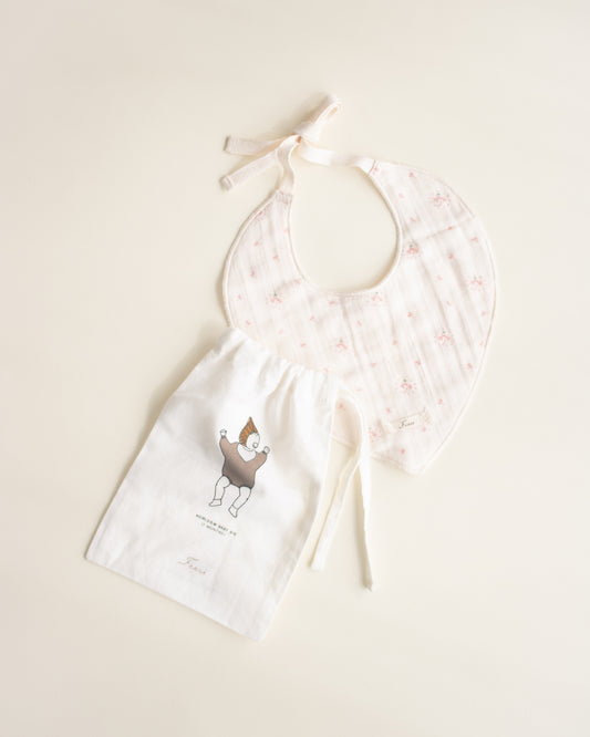ferne baby Drool Bib - Pink Calico