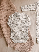 Bebe Organic Blanca Wrap Onesie Fall Prairie