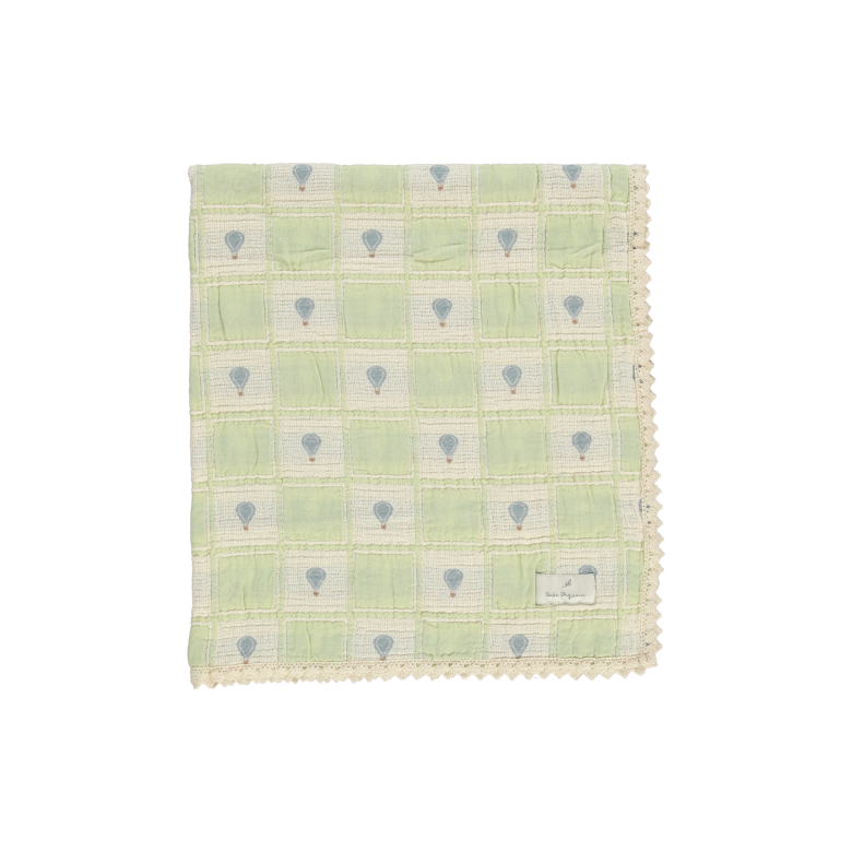 Bebe Organic Balloon Green Baby Blanket