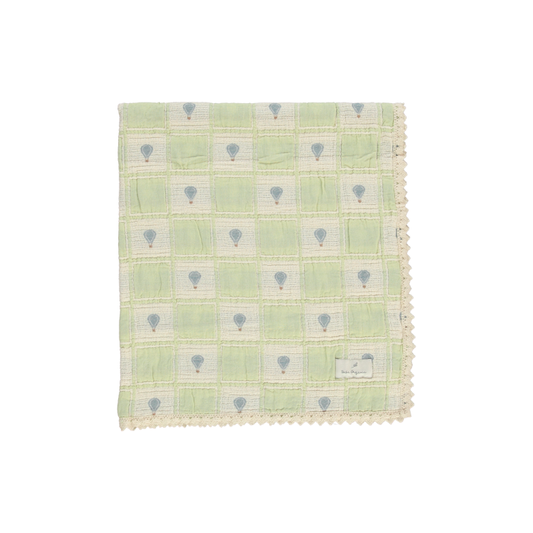 Bebe Organic Balloon Green Baby Blanket