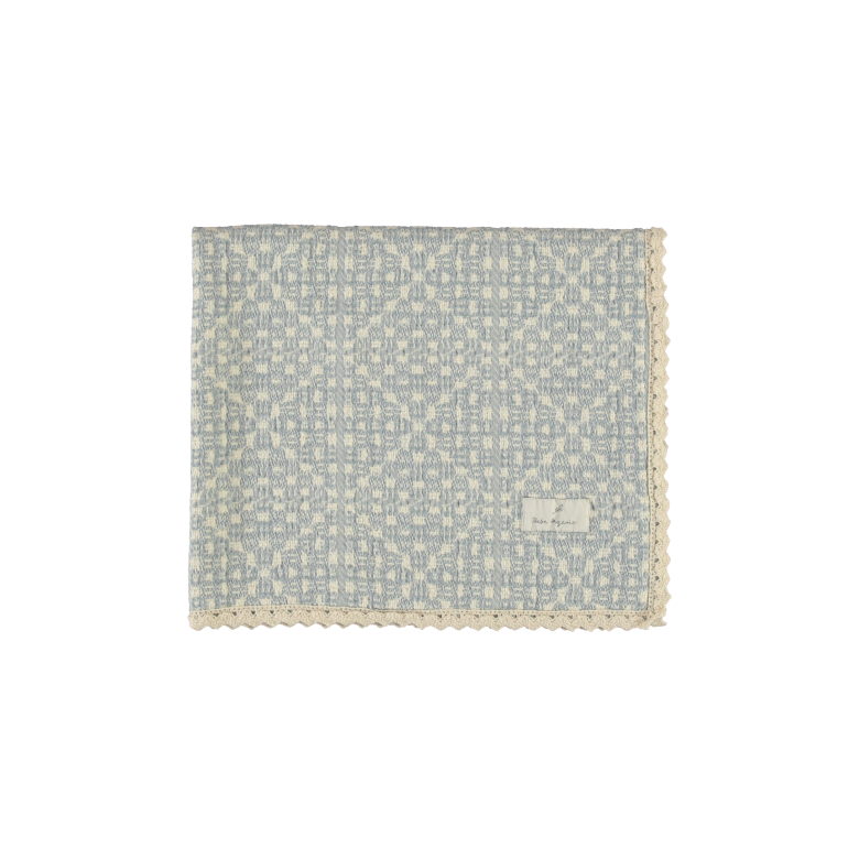 Bebe Organic Crochet Twin Blanket - Sky Blue
