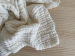 Organic Gauze Cotton SINGLE Blanket in COCONUT CREAM