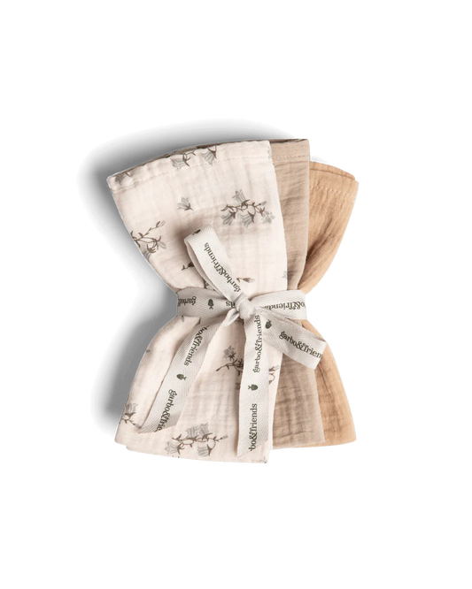 Garbo & Friends Bluebell Muslin Burp Cloths (3 pack)