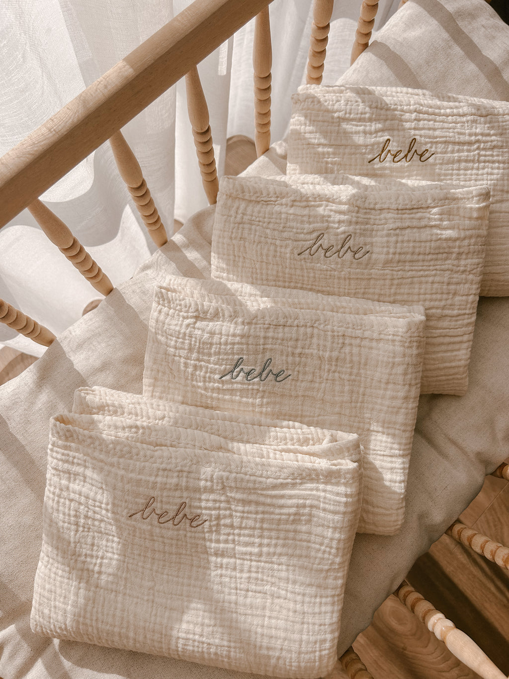 atelier an.nur Embroidered Baby Swaddle