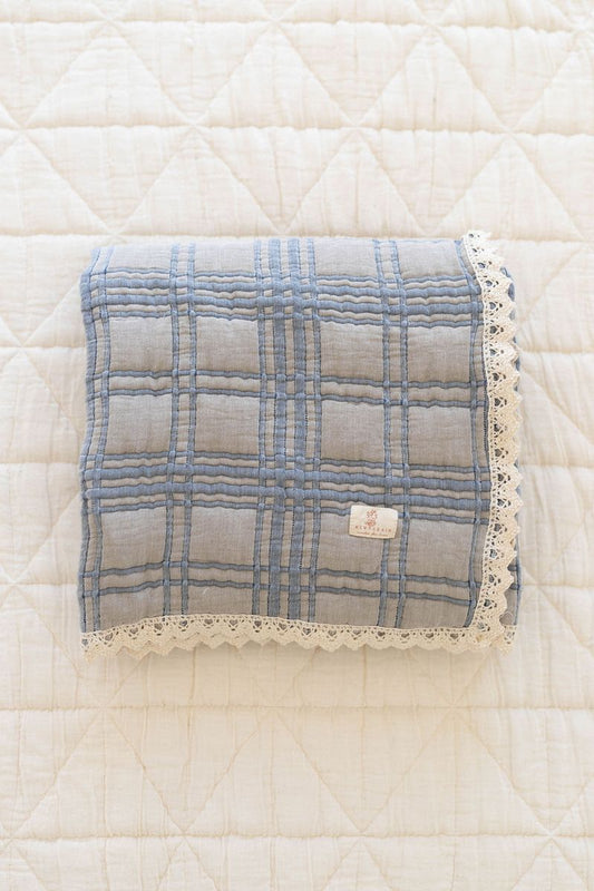 New Grain French Plaid Twin Quilt - Bluebelle