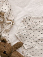 Poudre Organic Lierre Long Sleeved Bodysuit in Blue Serf