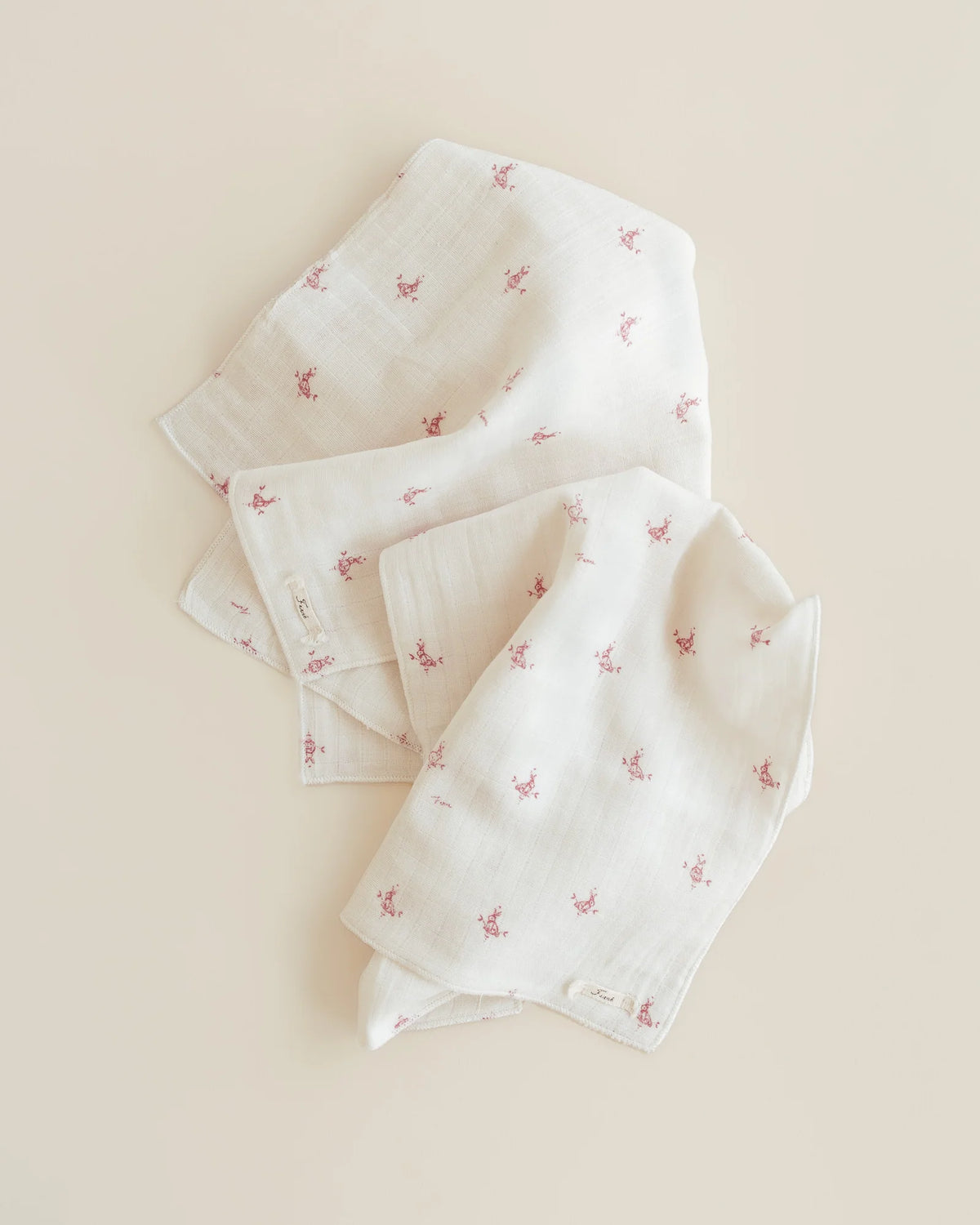 ferne baby Burp Cloth - Folk Bunny (set of two)