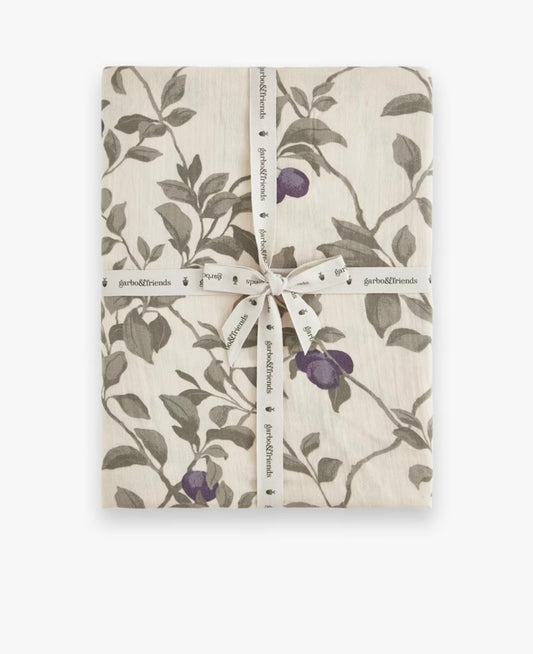 Garbo & Friends Plum Muslin Single Fitted Sheet