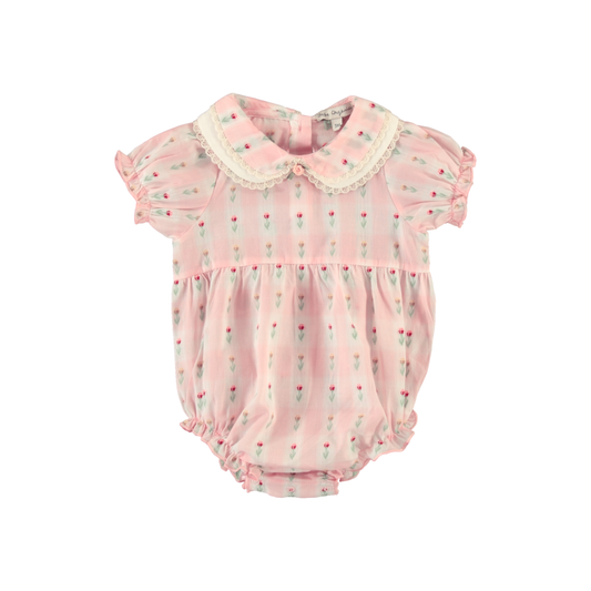 Bebe Organic Tulip Checks Bella Romper