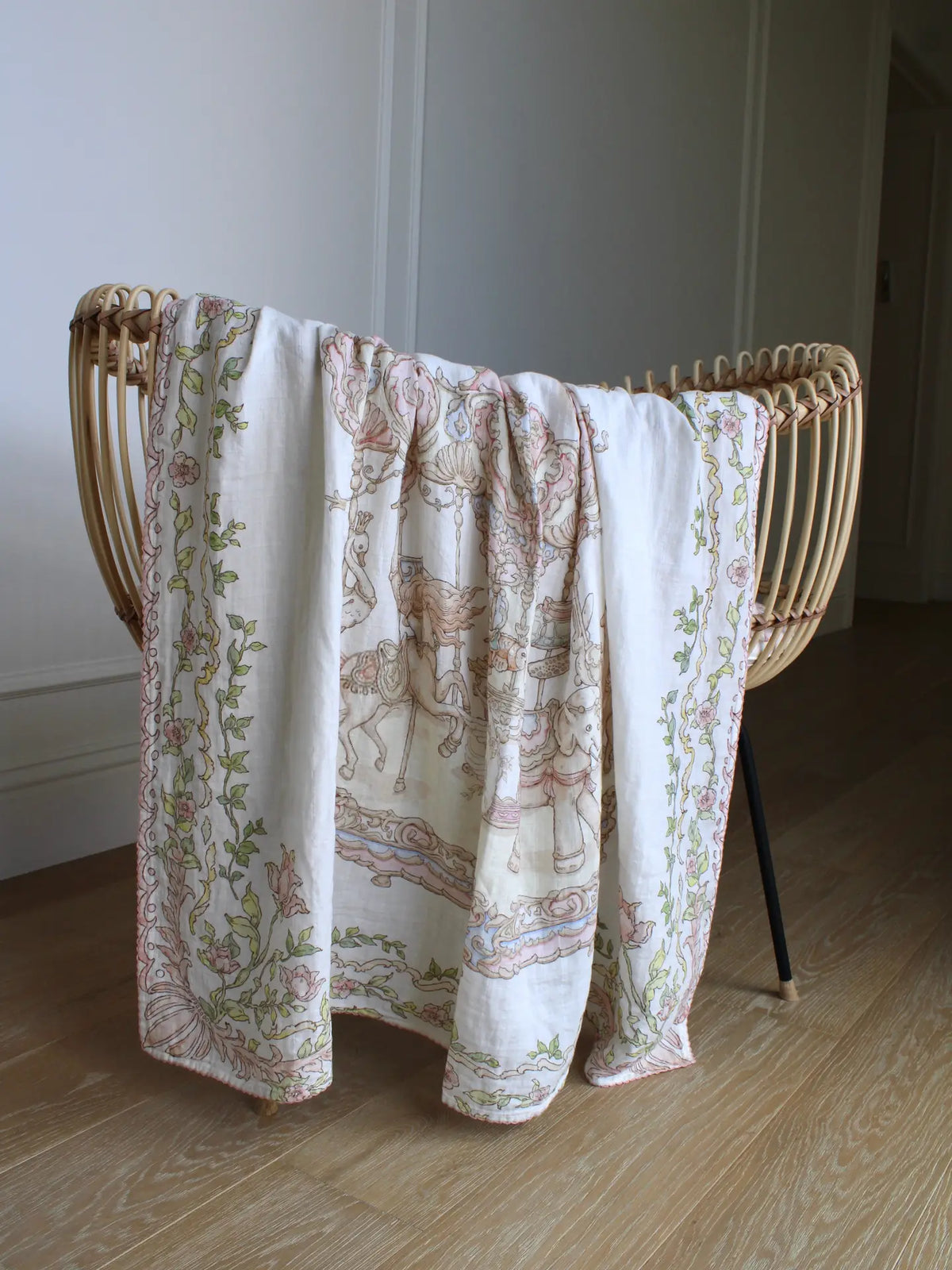 Little Threads Enchanted Carousel Muslin Blanket