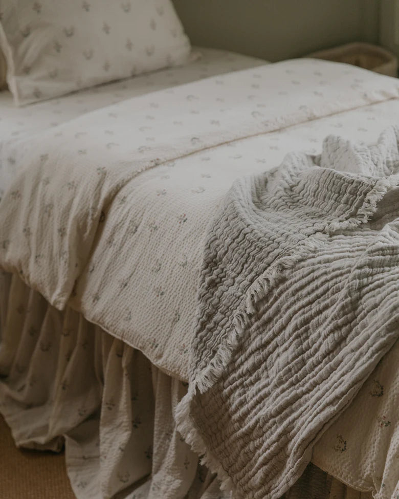 Garbo & Friends La Fraise Seersucker Single Duvet Cover