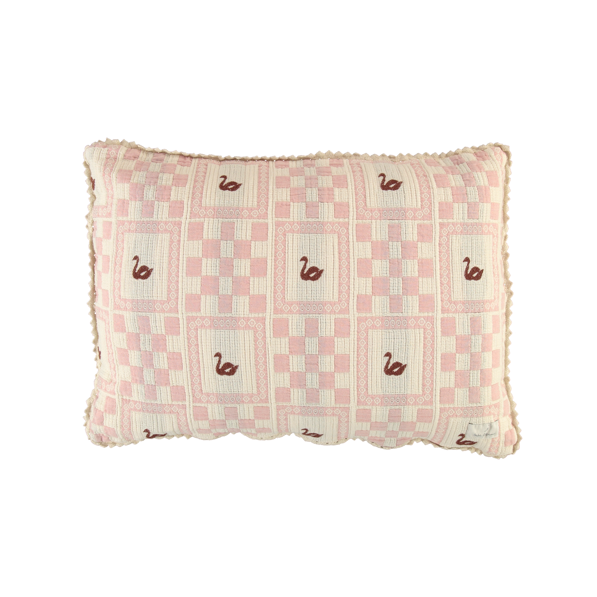 Bebe Organic Swan Rose Patchwork Pillowcase Standard
