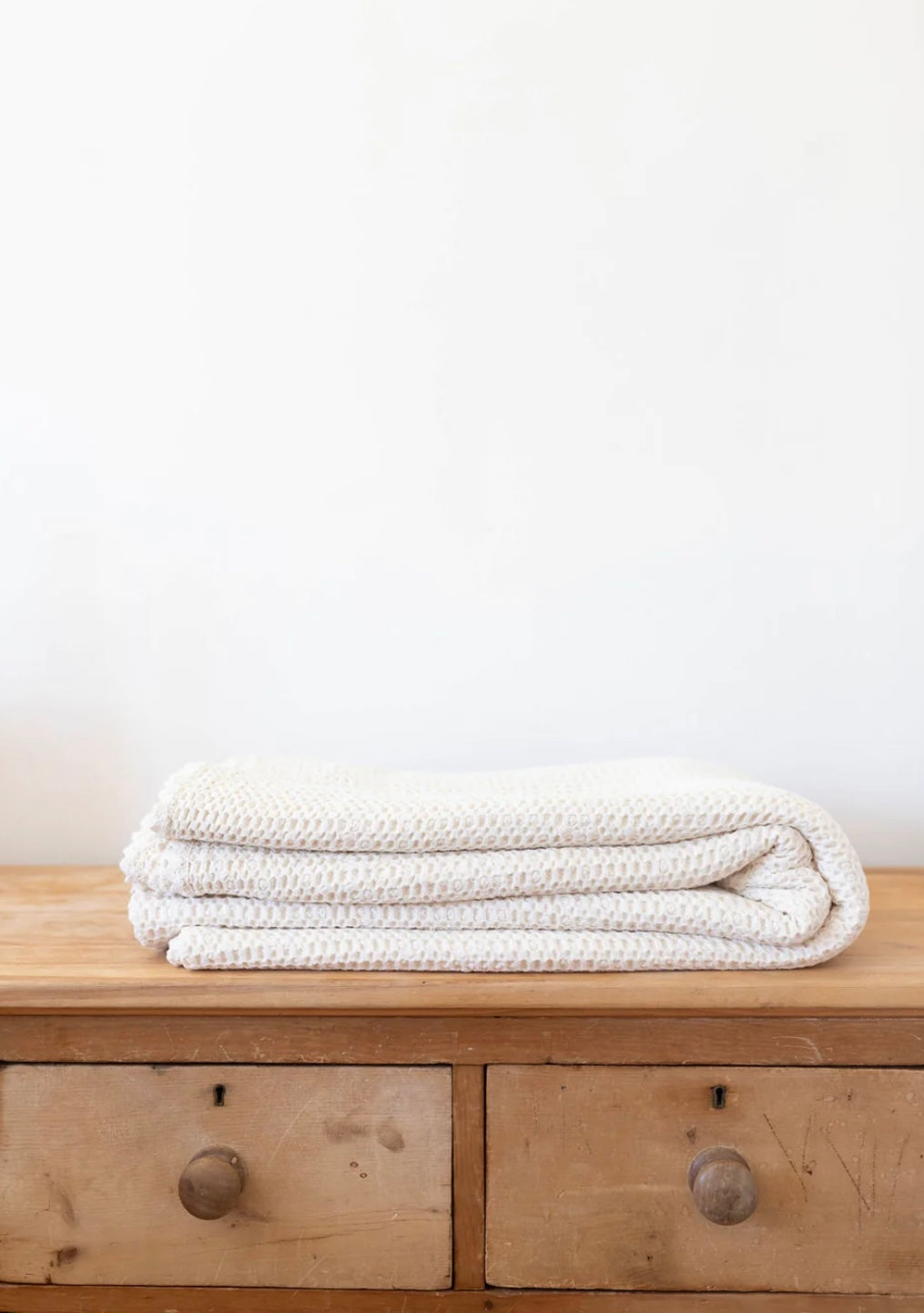 New Grain Cozy Waffle Twin Blanket in Milk