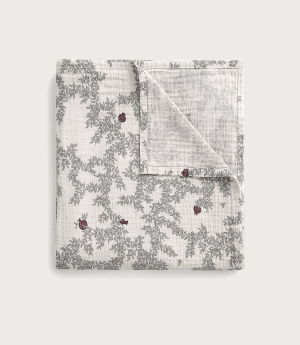 Garbo & Friends Pomegranate Muslin Swaddle Blanket