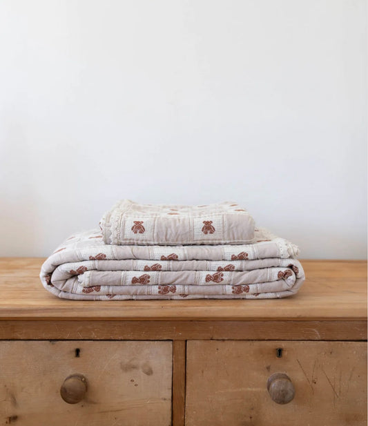 New Grain Patchwork Twin Blanket - Teddy