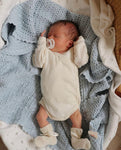 Mini Lila Organic Merino Wool & Silk Crossover Bodysuit