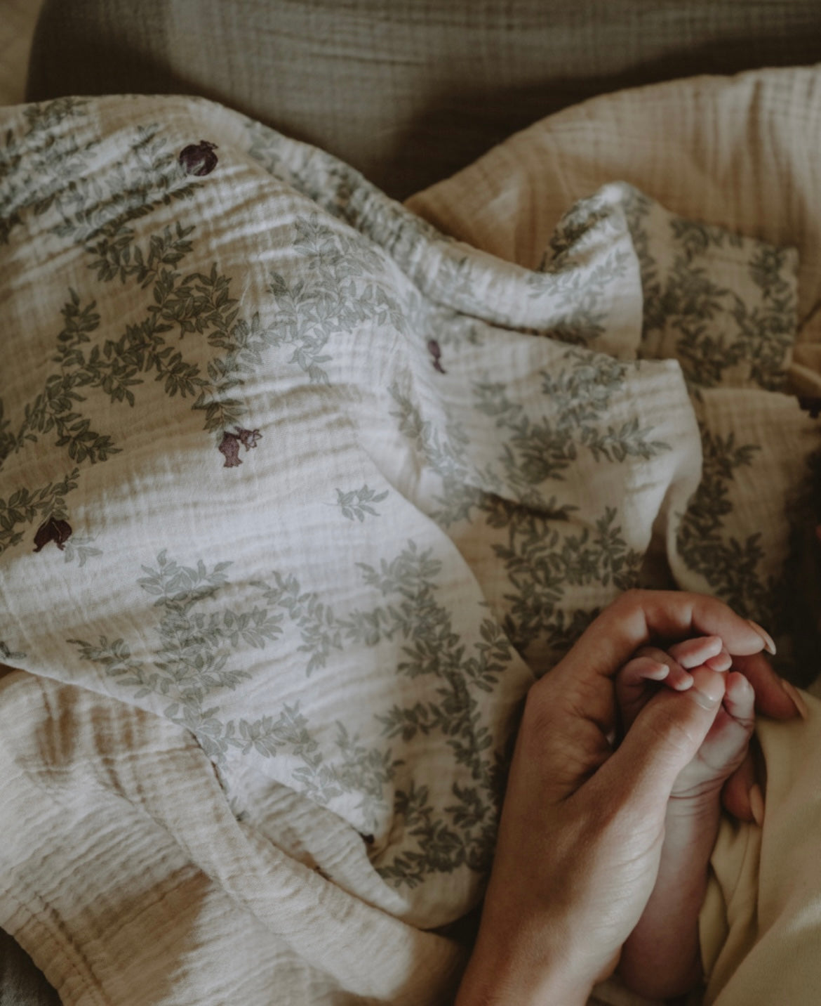 Garbo & Friends Pomegranate Muslin Swaddle Blanket