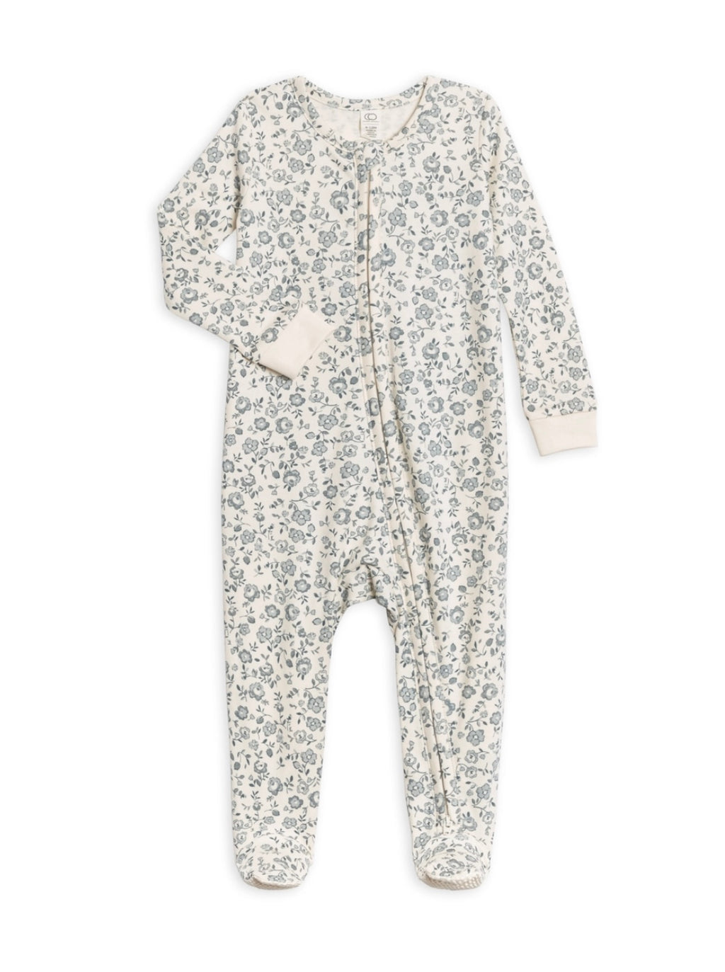Colored Organics Footed Sleeper in Lena Flora / Mist
