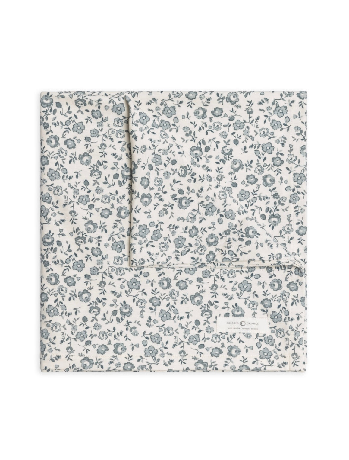 Colored Organics Swaddle Blanket in Lena Floral / Mist