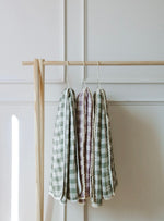 Evergreen Gingham 6 Layer Gauze Blanket