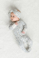 Colored Organics Footed Sleeper in Lena Flora / Mist
