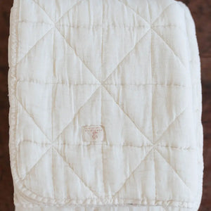 New Grain Quilted Crib Blanket in Natural
