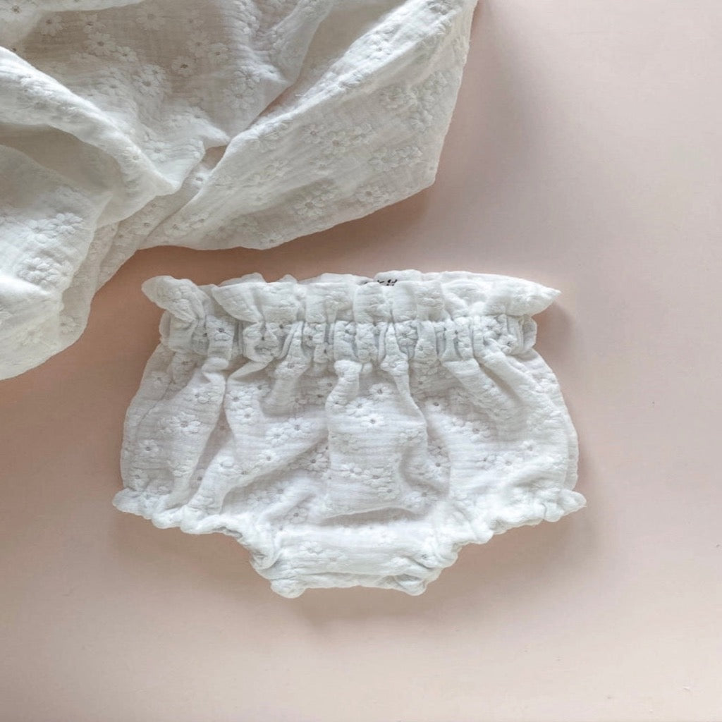 Embroidered Floral Muslin Bloomers