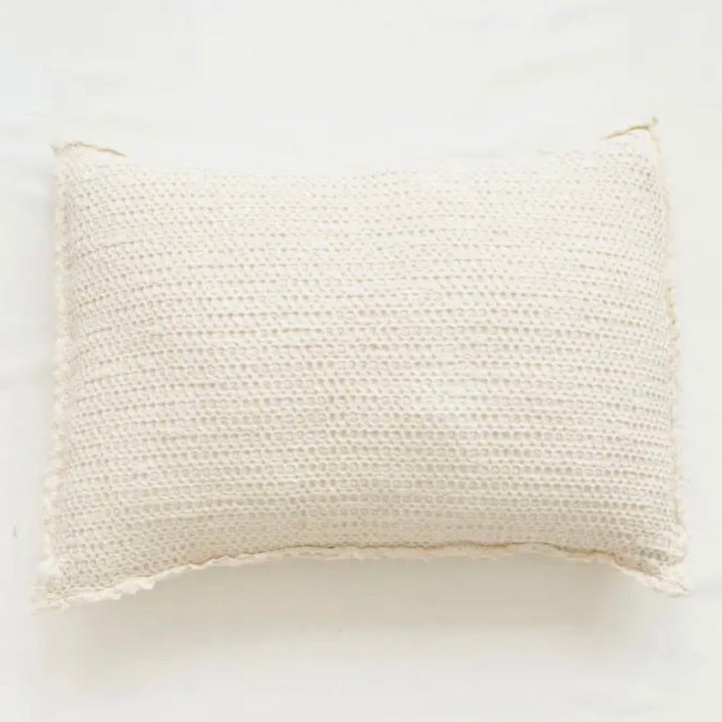 New Grain Cosy Waffle Pillowcase in Milk